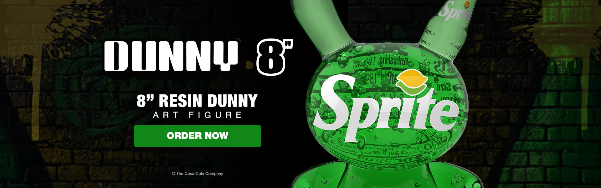 Kidrobot & Sprite® 8" Resin Dunny Art Figure - Limited Edition of 1000 - Kidrobot