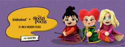 Kidrobot x Disney Hocus Pocus Plush Toys - Winifred Plush, Mary Plush & Sarah Plush - Sanderson SistersPre-order now!