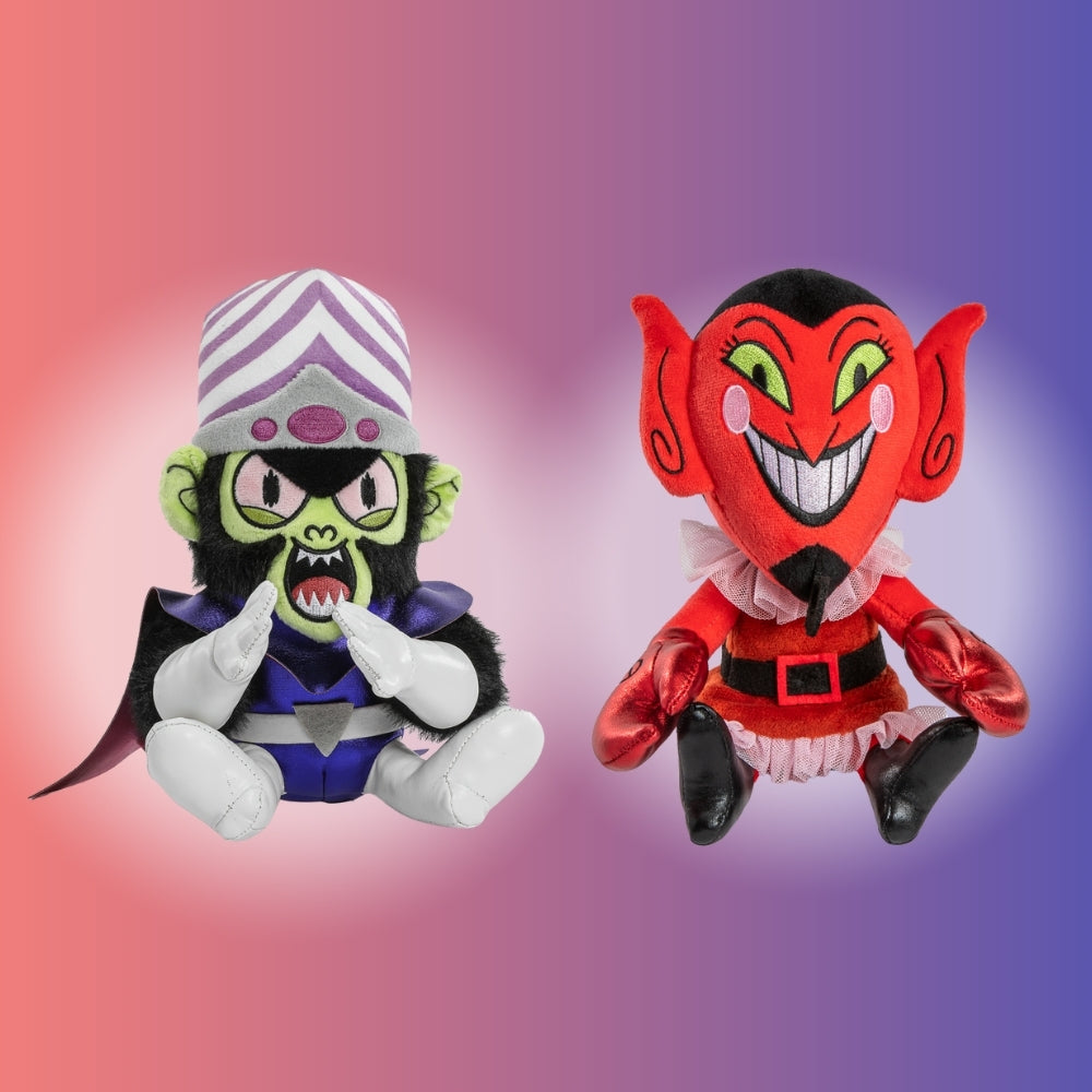 The Powerpuff Girls - HIM and Mojo Jojo Phunny Plush 2-Pack Bundle - Kidrobot