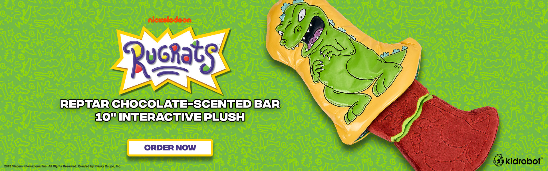 Rugrats Reptar Chocolate-Scented Bar 10" Interactive Plush