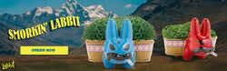 Chia Pet Smorkin’ Labbit - Smokin' Cool Blue and Red Editions (Limited Edition of 800) (Kidrobot.com Exclusive) - Kidrobot