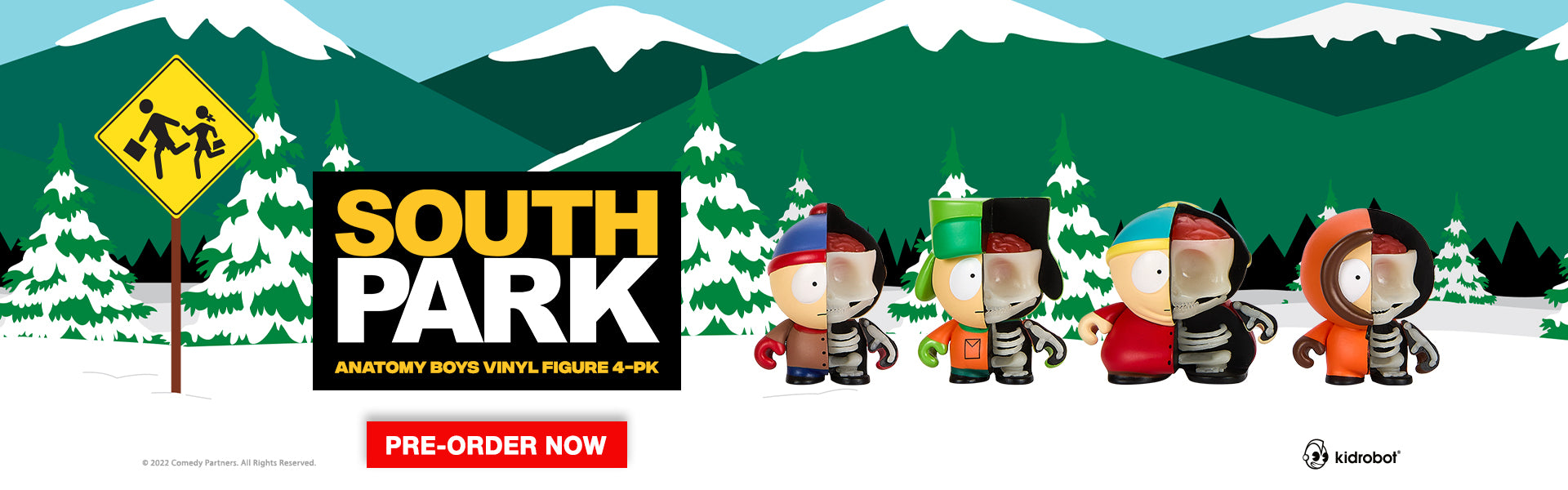 South Park Anatomy Boys 2" Vinyl Figure4-Pack –Glow-in-the-Dark Edition (PRE-ORDER)