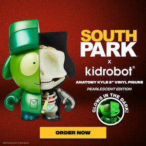 South Park Anatomy Kyle 8" Vinyl Figure - Kidrobot.com Pearlescent GID Exclusive (Limited Edition of 400) - Kidrobot