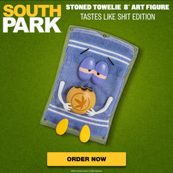 South Park Stoned Towelie with Tegridy Burger Art Figure - Kidrobot.com