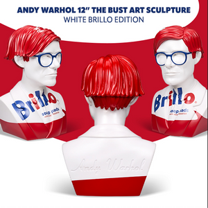 Andy Warhol The Bust 12" Art Sculpture - White Brillo Edition (Limited Edition of 300) (PRE-ORDER) - Kidrobot