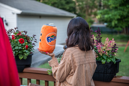 Yummy World & Fanta® 10” Fanta Orange Soda Can Plush with Sound - Kidrobot