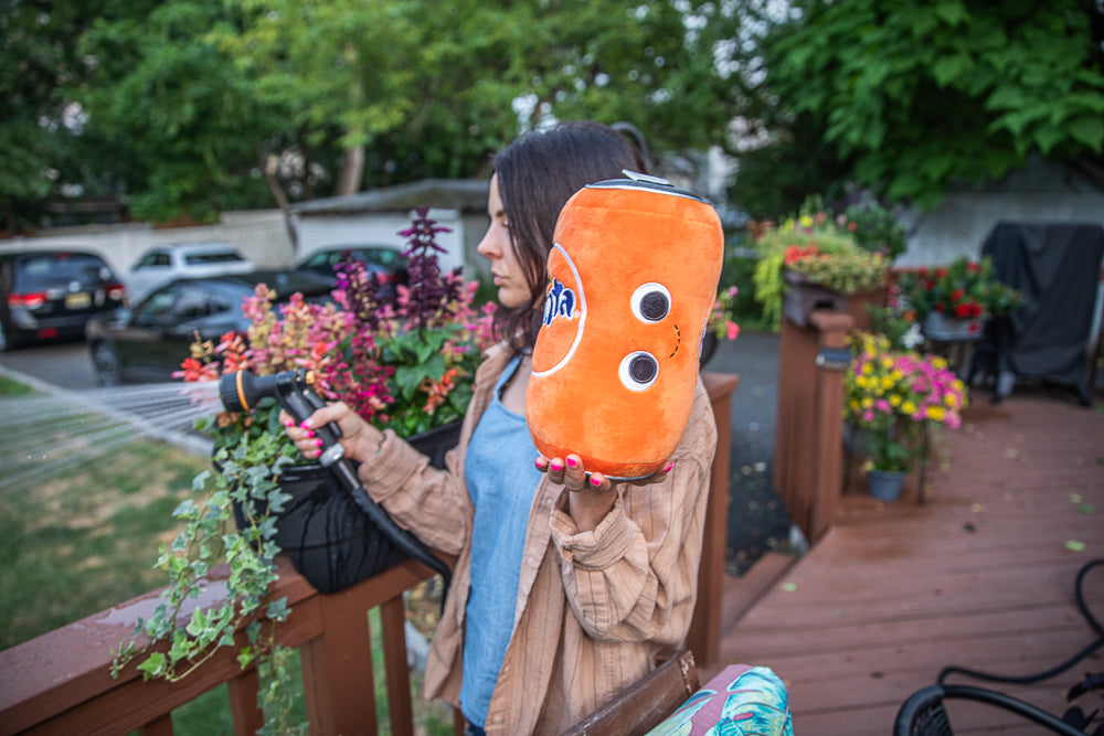 Yummy World & Fanta® 10” Fanta Orange Soda Can Plush with Sound - Kidrobot