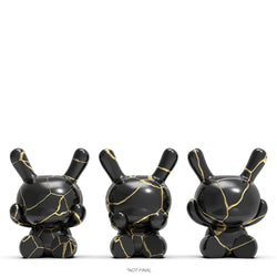 Three Wise Dunnys 5” Porcelain 3-Pack (Black and Gold Edition) (PRE-ORDER) - Kidrobot