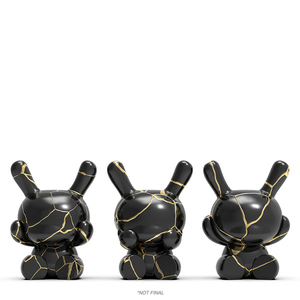 Three Wise Dunnys 5” Porcelain 3-Pack (Black and Gold) Limited Edition of  500 - Kidrobot.com Exclusive - SOLD OUT!