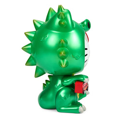 Hello Kitty Kaiju Cosplay 8" Vinyl Art Figure - Metallic Green Edition - Kidrobot