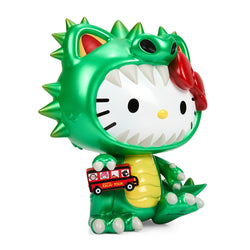 Hello Kitty Kaiju Cosplay 8" Vinyl Art Figure - Metallic Green Edition - Kidrobot