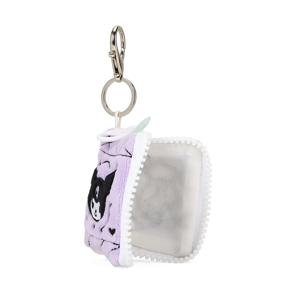 Fortune Cookie Bag Coin Purse Keychain With Flower Charm