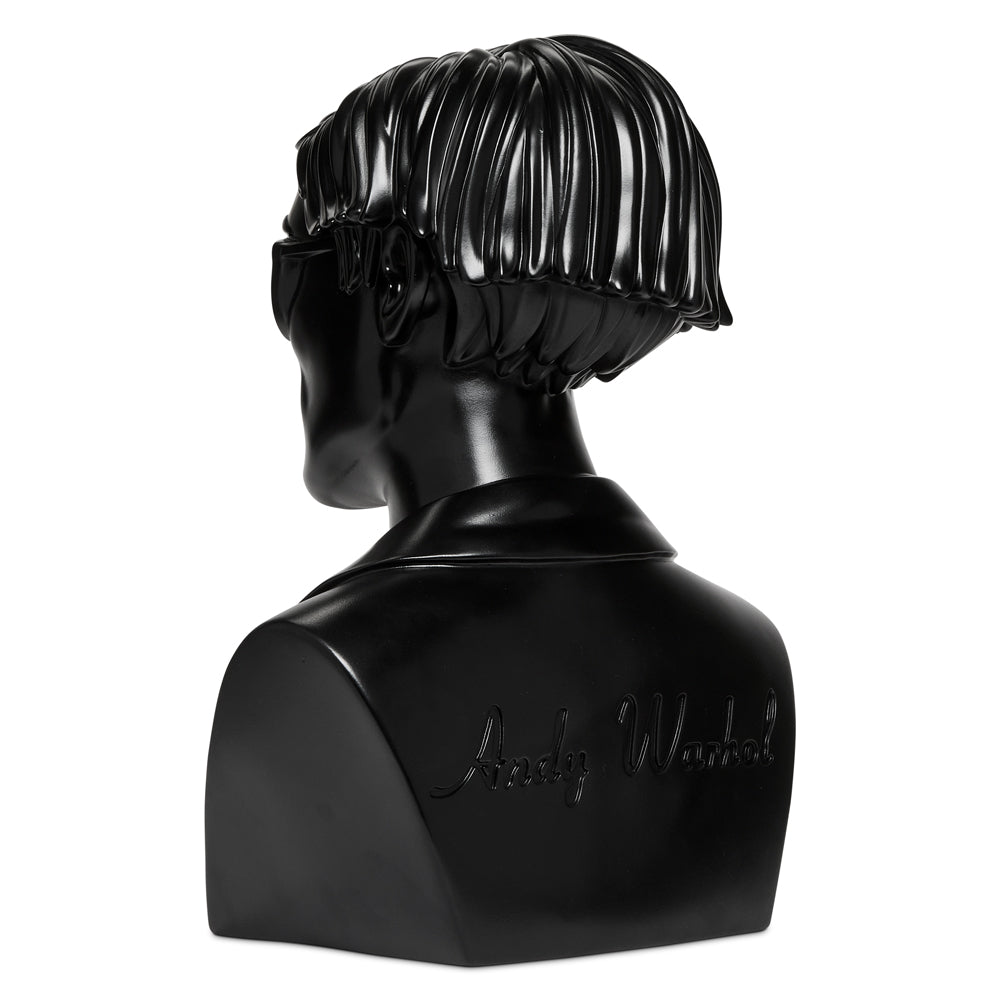 Andy Warhol 12" The Bust Vinyl Art Sculpture - Black Edition - Limited Edition of 200 - Kidrobot - Shop Designer Art Toys at Kidrobot.com