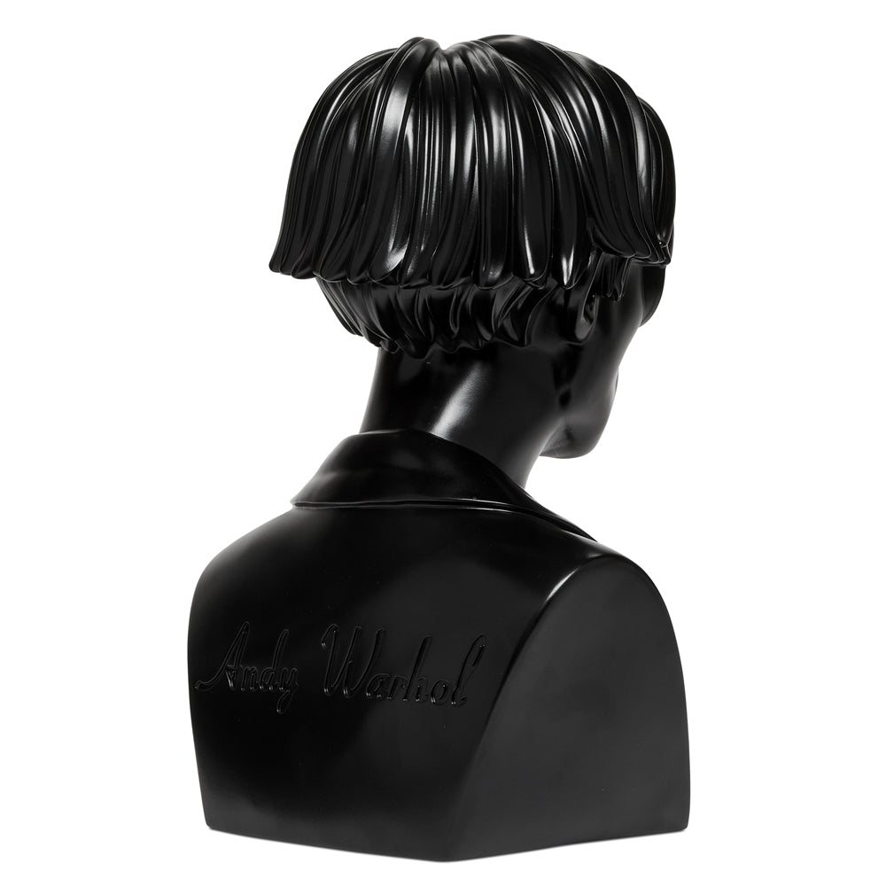 Andy Warhol 12" The Bust Vinyl Art Sculpture - Black Edition - Limited Edition of 200 - Kidrobot - Shop Designer Art Toys at Kidrobot.com