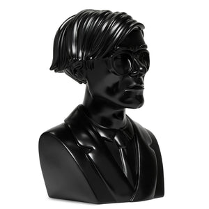 Andy Warhol 12" The Bust Vinyl Art Sculpture - Black Edition - Limited Edition of 200 - Kidrobot - Shop Designer Art Toys at Kidrobot.com