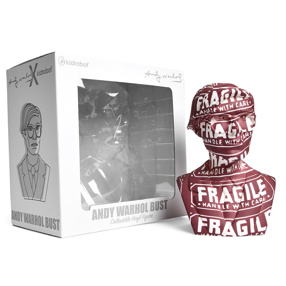 Limited Edition Andy Warhol 12" Bust Vinyl Art Sculpture - Fragile Edition - Kidrobot - Shop Designer Art Toys at Kidrobot.com