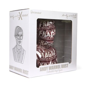 Limited Edition Andy Warhol 12" Bust Vinyl Art Sculpture - Fragile Edition - Kidrobot - Shop Designer Art Toys at Kidrobot.com