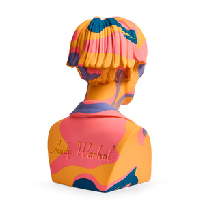 Andy Warhol 12" The Bust Vinyl Art Sculpture - Orange Camouflage Edition - Kidrobot - Shop Designer Art Toys at Kidrobot.com