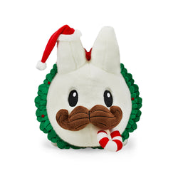 Holiday Wreath Labbit 14" Plush by Frank Kozik (PRE-ORDER) - Kidrobot - Shop Designer Art Toys at Kidrobot.com