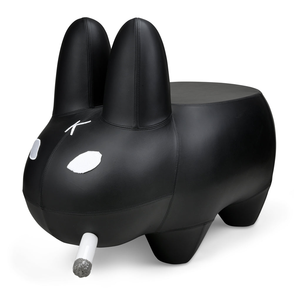 Kidrobot Art Giant Leather Smorkin' Labbit Stool by Frank Kozik - Black  Edition