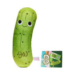 Yummy World Crunchy Pickle in a Bag 10" Interactive Plush (PRE-ORDER) - Kidrobot - Shop Designer Art Toys at Kidrobot.com