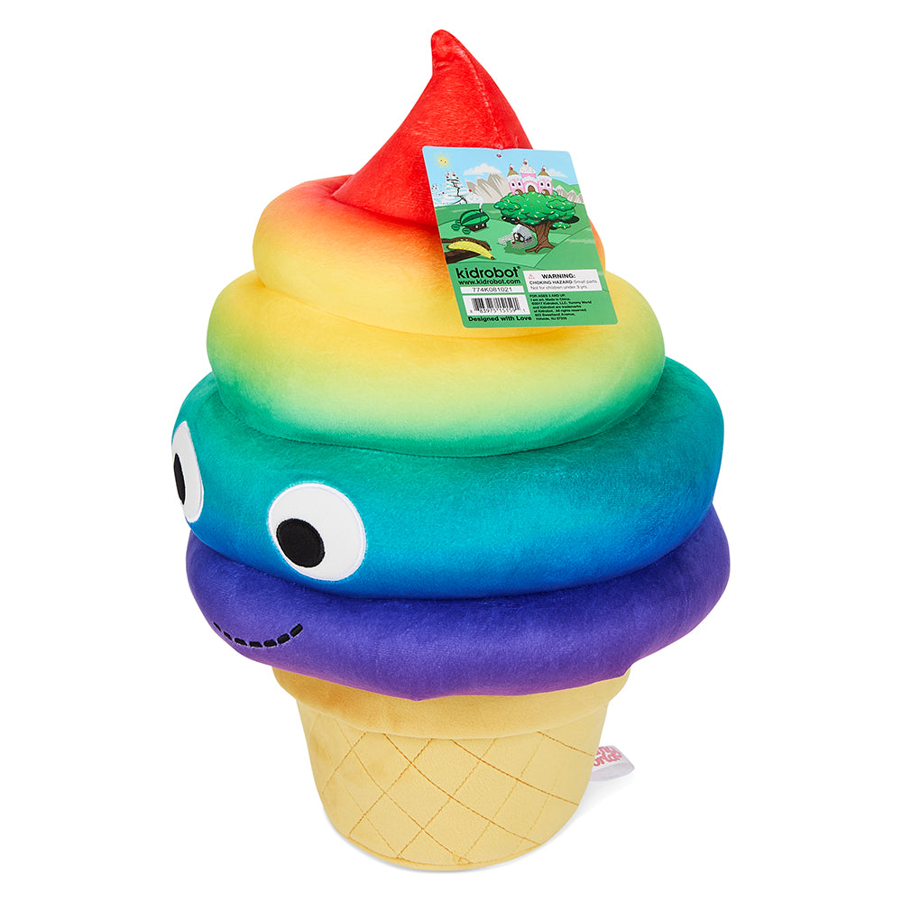 Yummy World Rainbow Soft Serve Sally Ice Cream Cone Plush - Kidrobot - Shop Designer Art Toys at Kidrobot.com