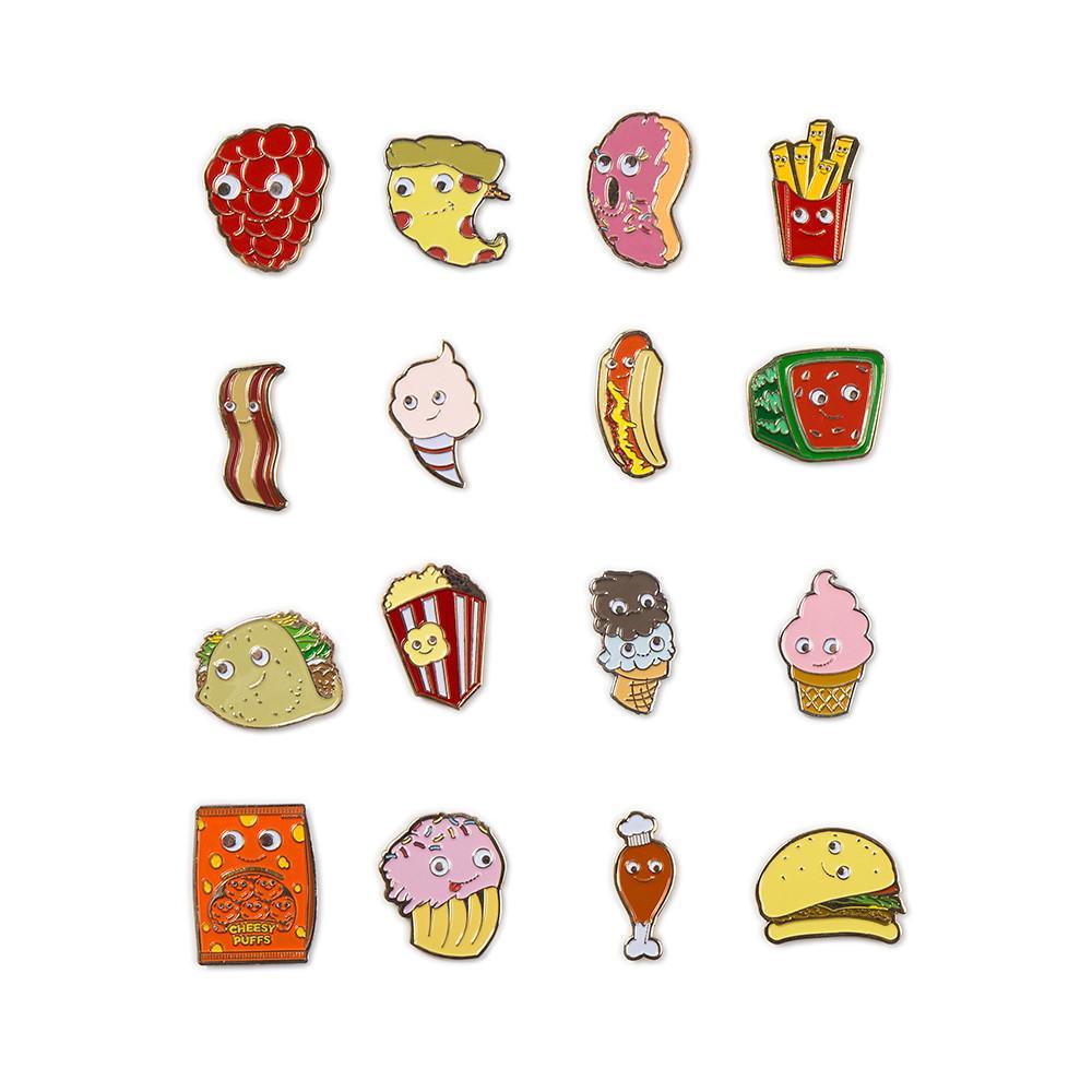 Variety male Eccentric food enamel pins fence roll Cherry