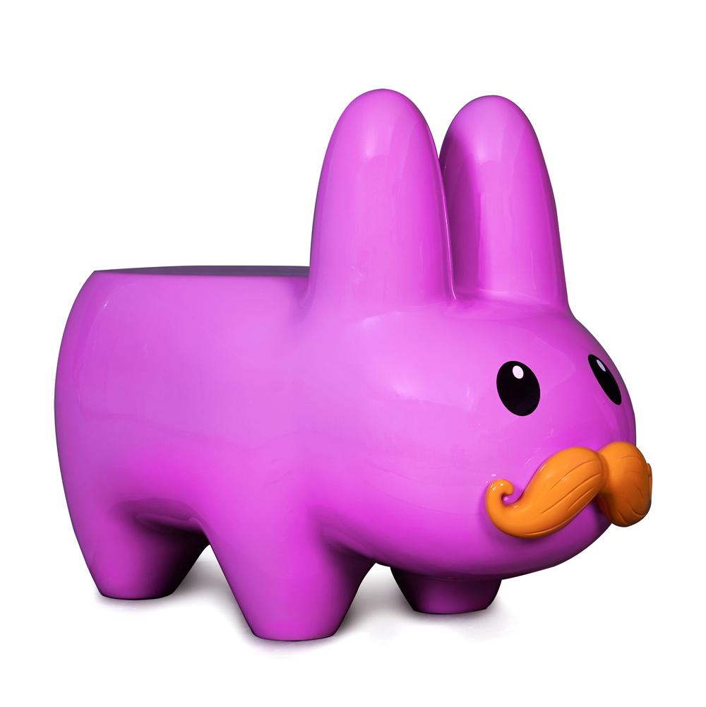 Kidrobot Art Giant Pink Stache Happy Labbit Stool by Frank Kozik - Kidrobot - Designer Art Toys