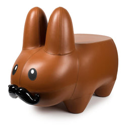 Leather Happy Labbit Stool by Frank Kozik - Kidrobot - Designer Art Toys