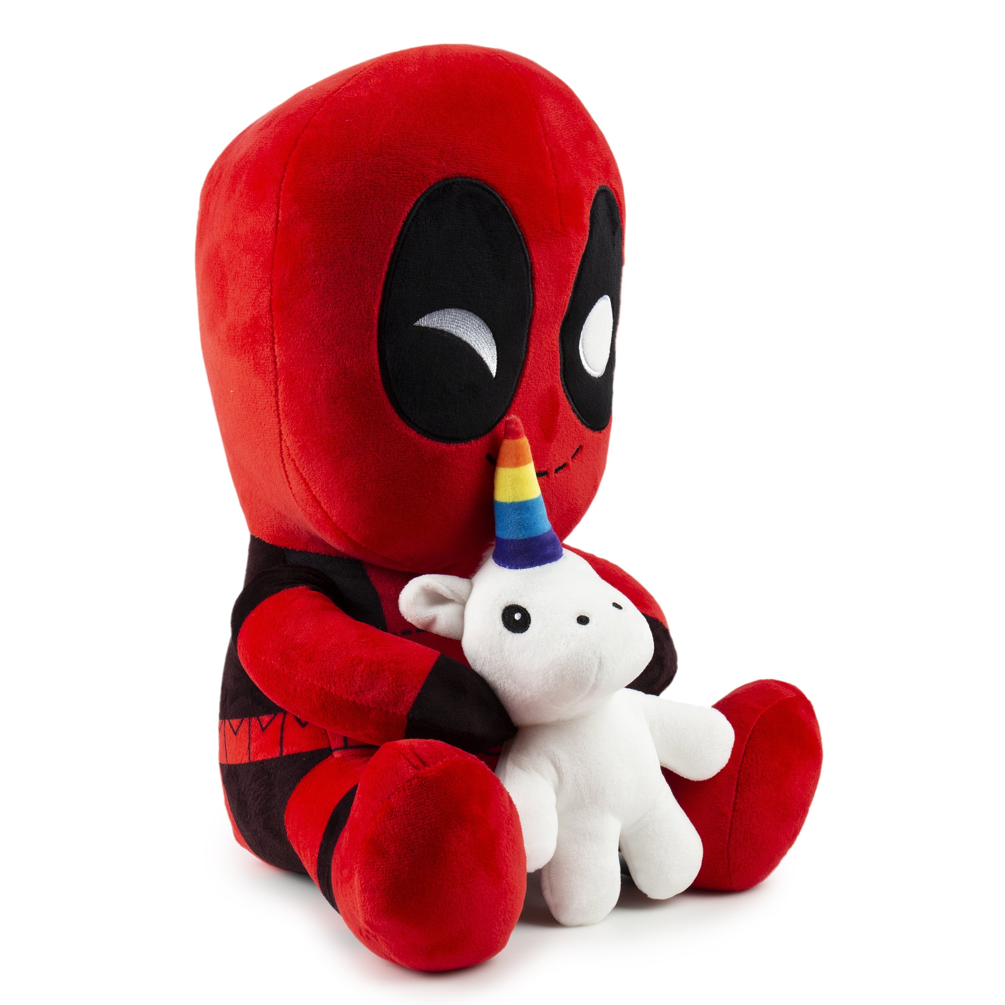 Marvel Deadpool Riding a Unicorn HugMe Vibrating Plush - Kidrobot - Designer Art Toys