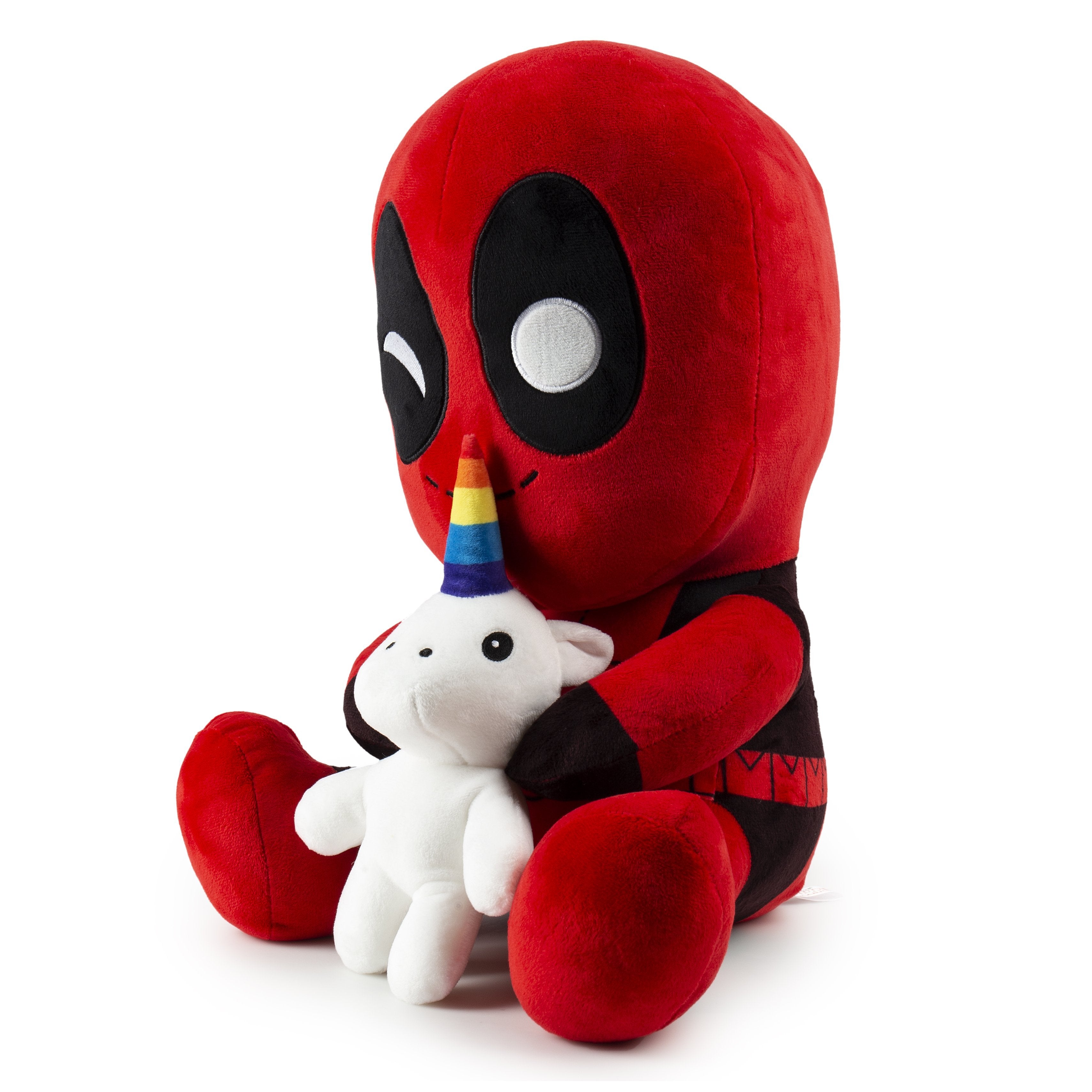 Marvel Deadpool Riding a Unicorn HugMe Vibrating Plush - Kidrobot - Designer Art Toys