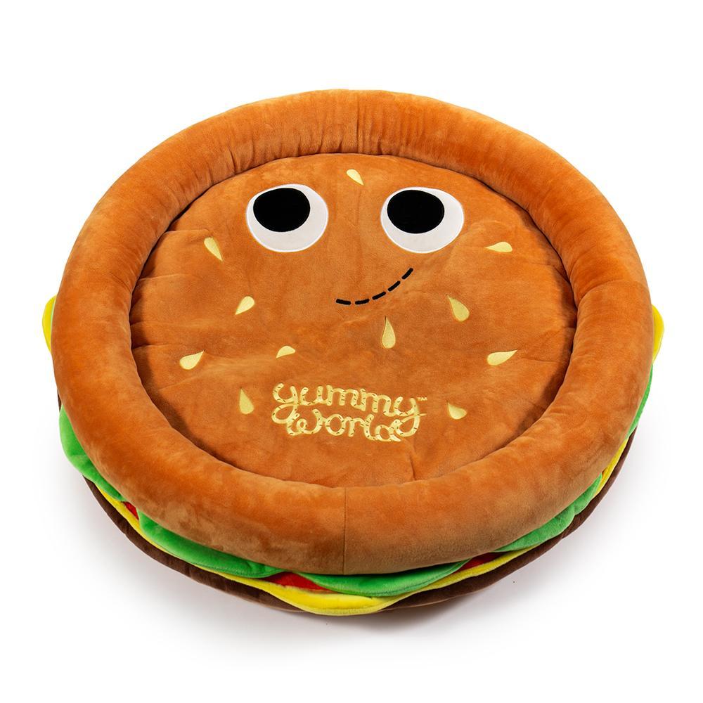 a hamburger that looks like a dog face