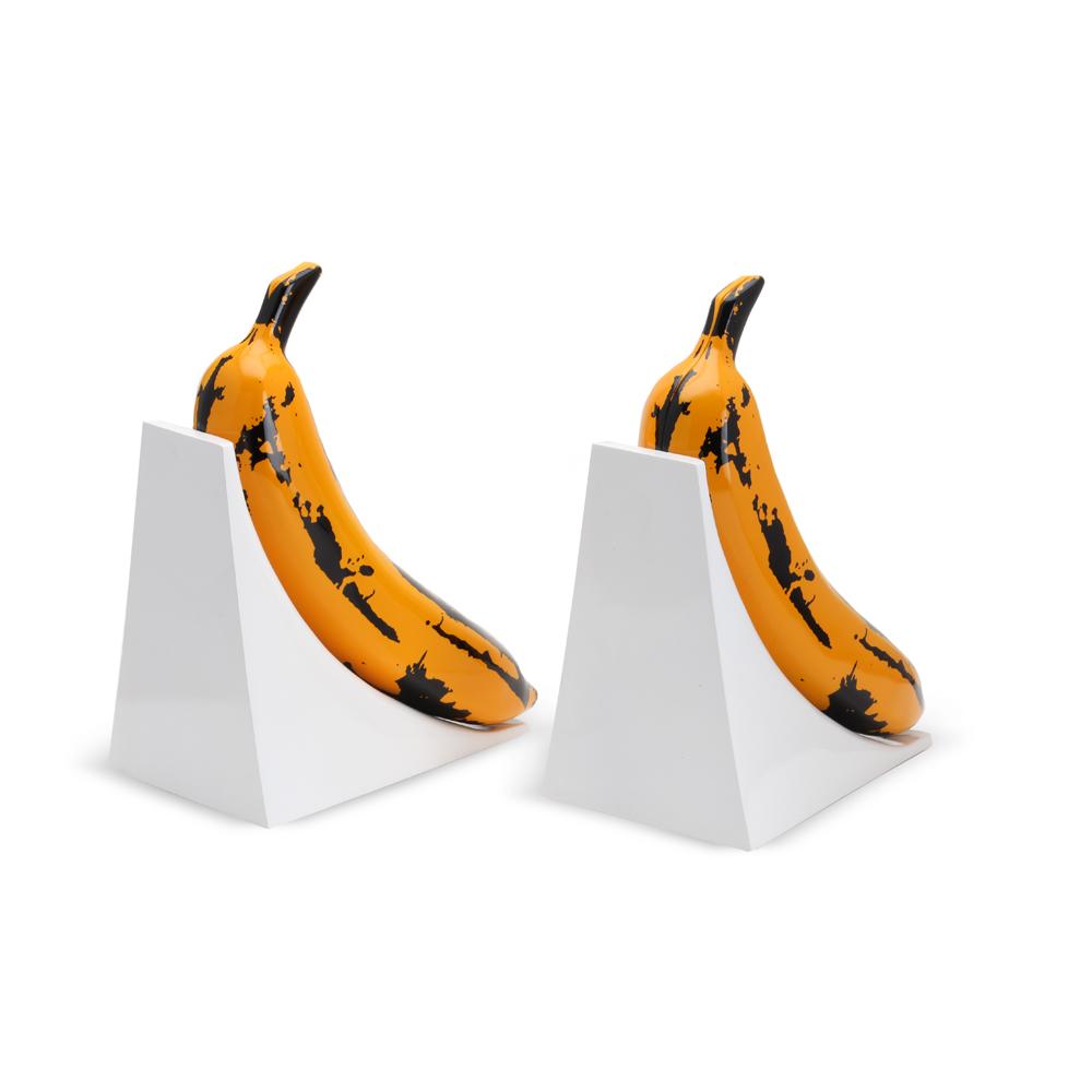 Kidrobot x Andy Warhol Resin Banana Bookends - Yellow Edition - Kidrobot - Designer Art Toys