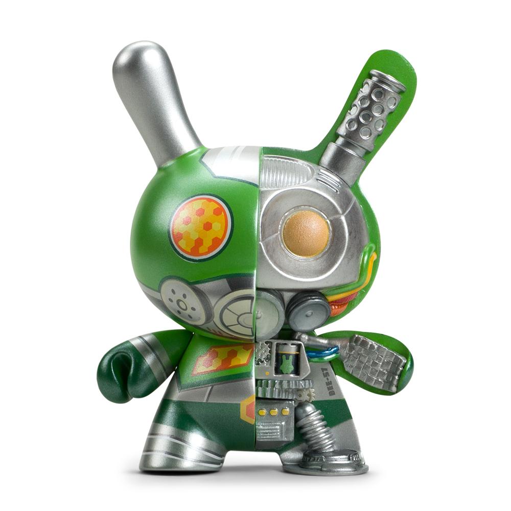 Dairobo-B Mecha Half Ray 5" Dunny by Dolly Oblong - Kidrobot.com Exclusive Green Edition - Kidrobot - Designer Art Toys