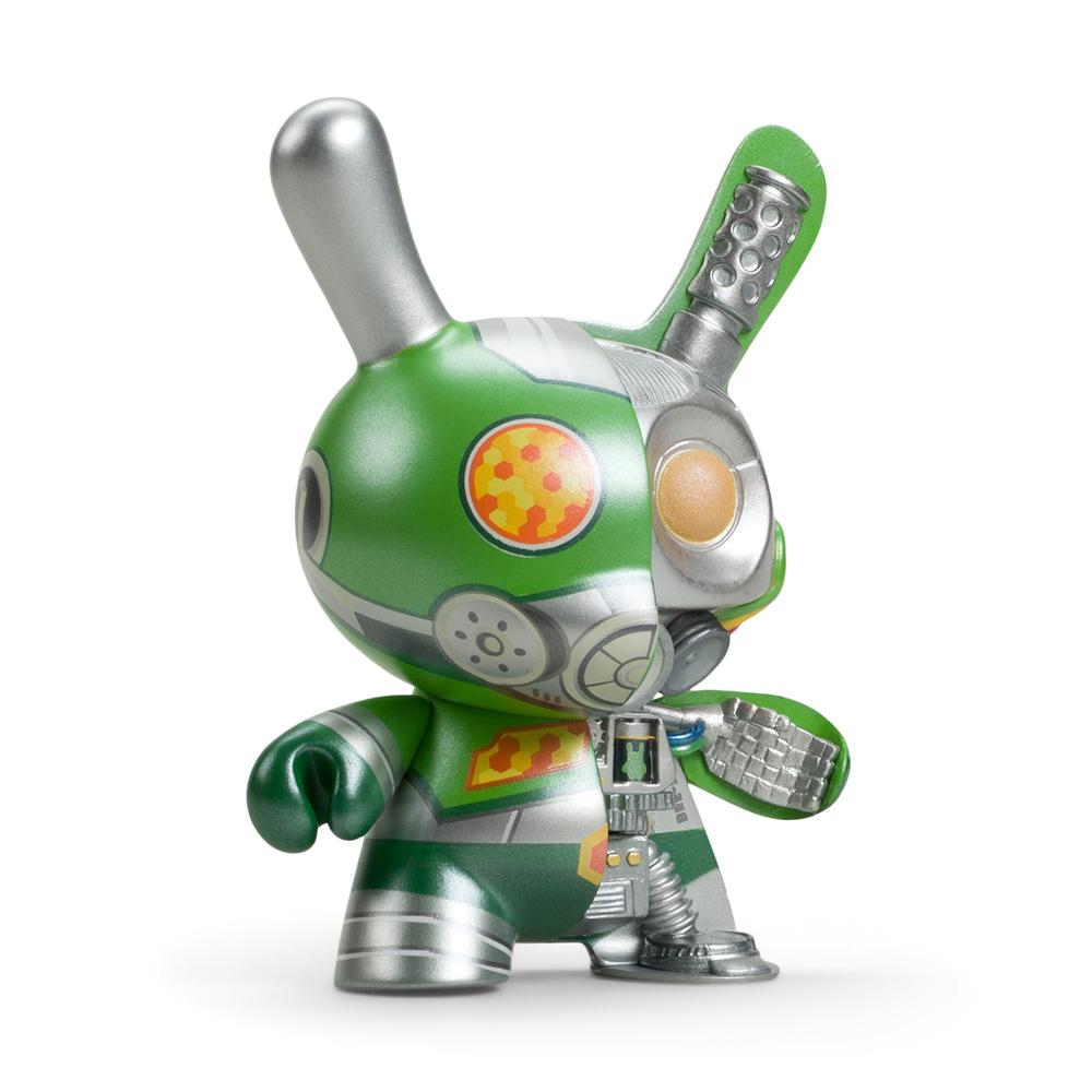 Dairobo-B Mecha Half Ray 5" Dunny by Dolly Oblong - Kidrobot.com Exclusive Green Edition - Kidrobot - Designer Art Toys