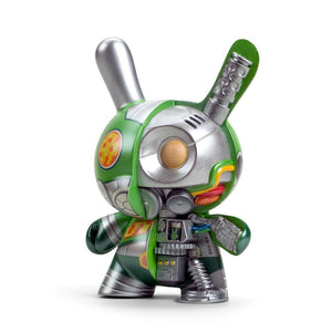 Dairobo-B Mecha Half Ray 5" Dunny by Dolly Oblong - Kidrobot.com Exclusive Green Edition - Kidrobot - Designer Art Toys