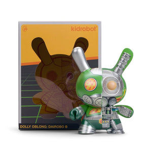 Dairobo-B Mecha Half Ray 5" Dunny by Dolly Oblong - Kidrobot.com Exclusive Green Edition - Kidrobot - Designer Art Toys