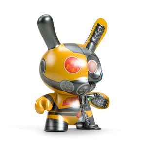 Dairobo-B Mecha Half Ray 5" Dunny by Dolly Oblong - Yellow Edition - Kidrobot - Designer Art Toys