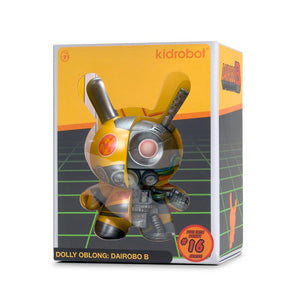 Dairobo-B Mecha Half Ray 5" Dunny by Dolly Oblong - Yellow Edition - Kidrobot - Designer Art Toys